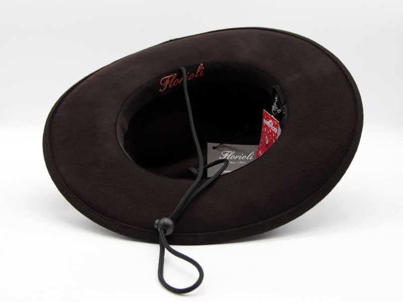 Cappello in feltro stile Western marrone taglia 59 unisex