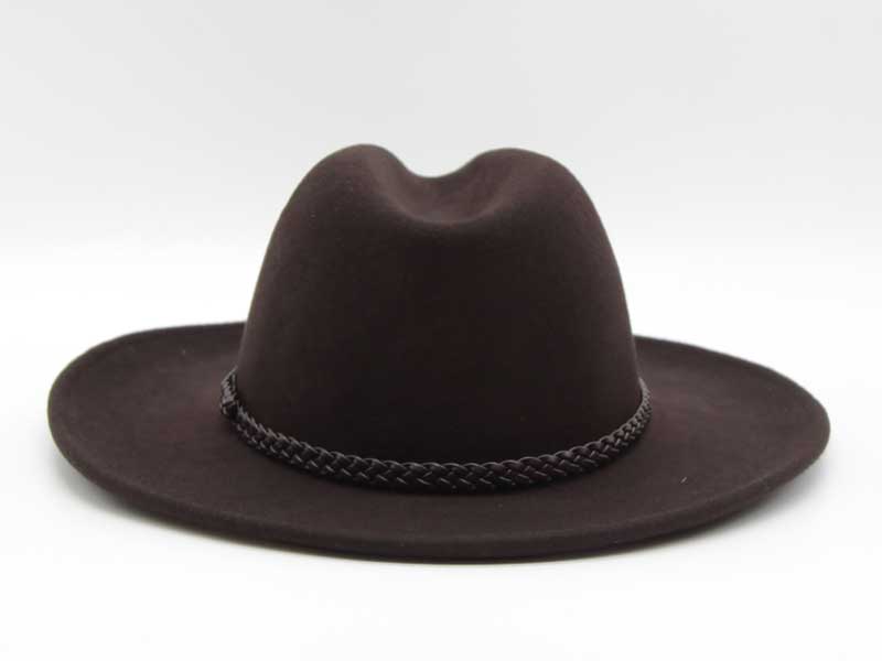 Cappello in feltro stile Western marrone taglia 55 unisex