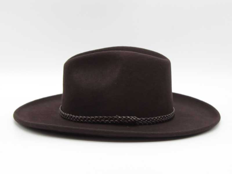 Cappello in feltro stile Western marrone taglia 57 unisex