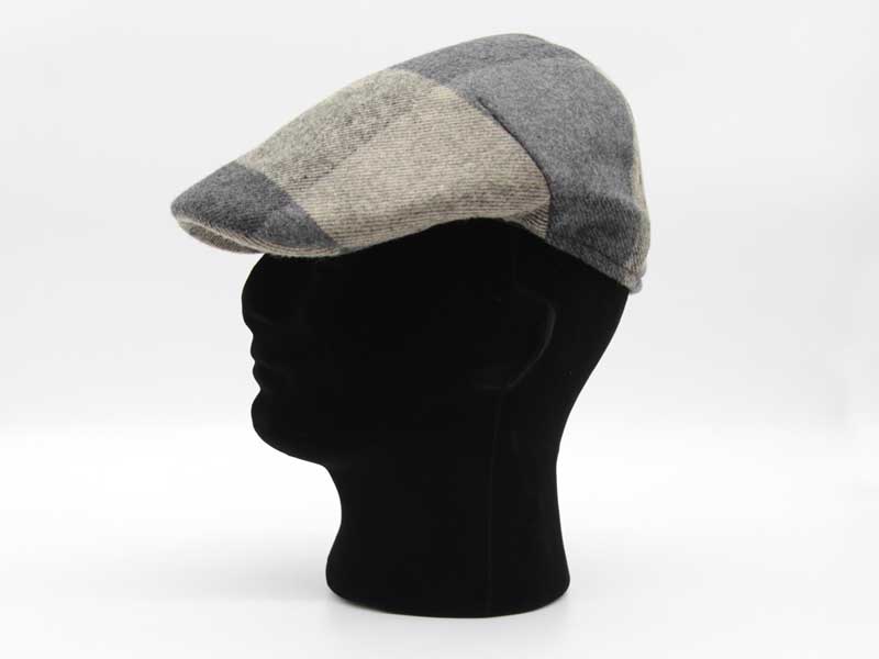 Cappello in lana classica quadrettata color fantasia grigio taglia 59 uomo