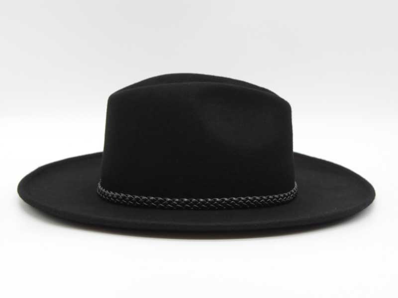 Cappello in feltro stile Western nero taglia 61 unisex