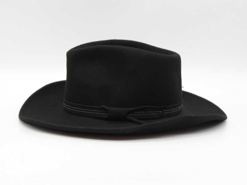 Cappello in lana stile Country nero taglia 55 unisex