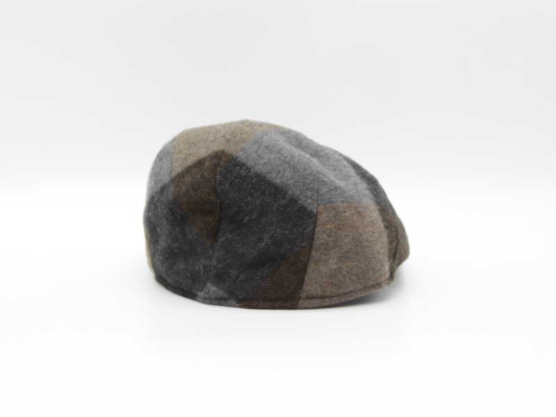 Cappello in lana classica quadrettata color fantasia grigio taglia 56 uomo