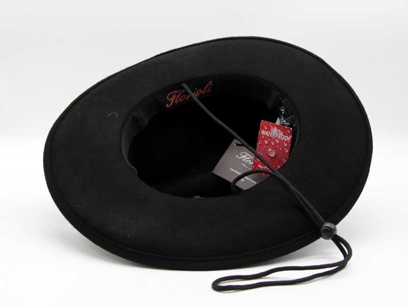Cappello in feltro  stile Western nero taglia 59 unisex