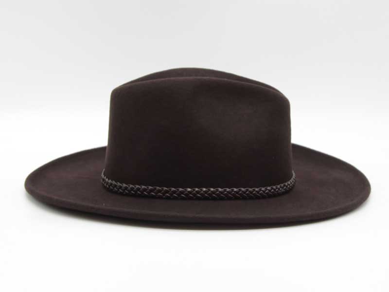 Cappello in feltro stile Western marrone taglia 61 unisex
