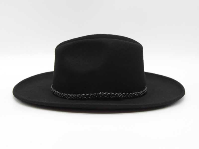 Cappello in feltro stile Western nero taglia 59 unisex