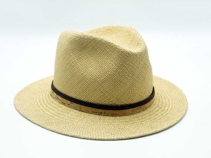 Cappello Panama unisex con cinturino bicolore